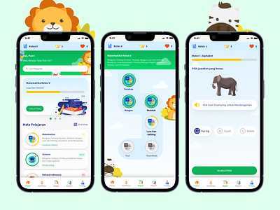 Kid Course Mobile App course exploreyourapps gamification indonesia innovativeinterfaces kid course mobile school student ui