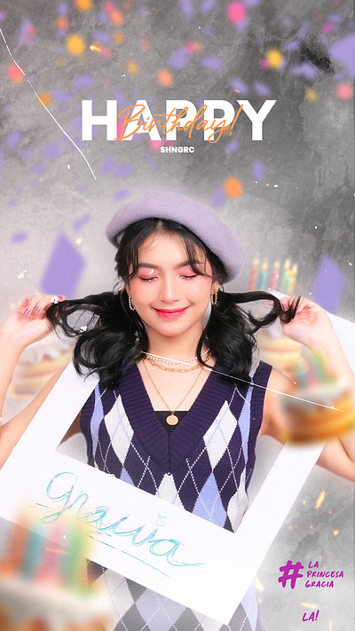 Happy Birthday Shania Gracia #LaPrincesaGracia gracia jkt48 graphic design graphic designer jkt48