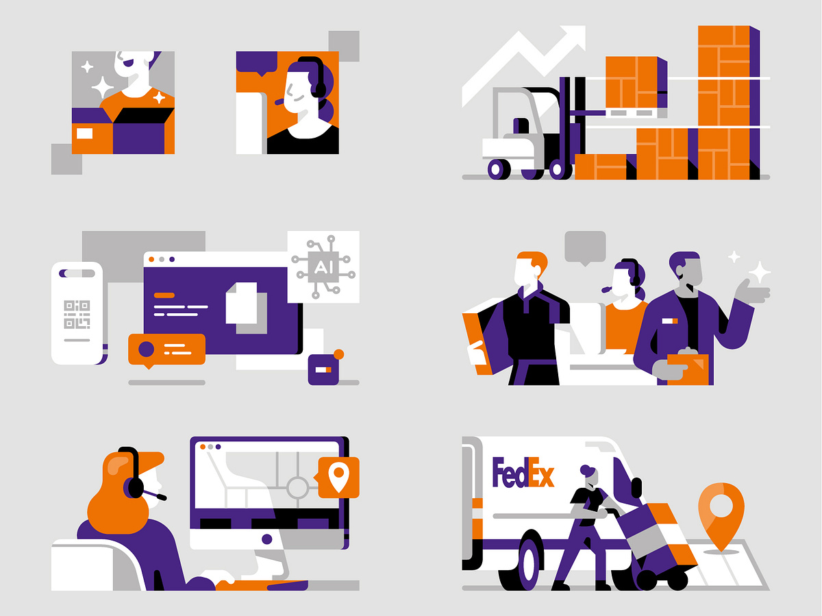 FedEx - Infographic about company's growth by Davide Mazzuchin on Dribbble