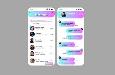 Messenger app 3d dailyui design graphic design messenger app messengerui ui uidesign uiux user interface