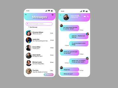 Messenger app 3d dailyui design graphic design messenger app messengerui ui uidesign uiux user interface