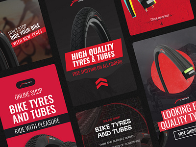 Advertising banners for bike tyres and tubes "Finnci" ad advertising agency banners bike graphic design social media tyres ui ux