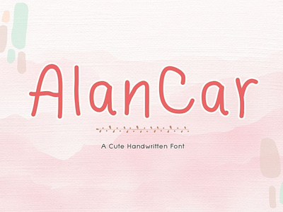 Alancar Font : A Cute Handwritten Font bodytext font cute fonts decorative font font hand writing font handwritten font kids font natural font realistic font simple font