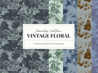 Vintage Floral Patterns branding carpet design cosmetics design cover design creative design design floral flowers graphic design industrial design lockup design packaging design poster design presentation print design product design textile design vintage wallpaper webdesign