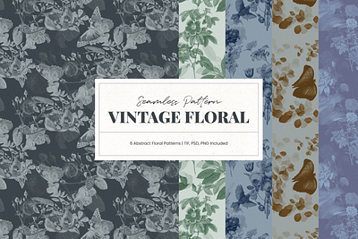 Vintage Floral Patterns branding carpet design cosmetics design cover design creative design design floral flowers graphic design industrial design lockup design packaging design poster design presentation print design product design textile design vintage wallpaper webdesign