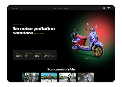 Website UI design | Mohit Gopal design scooter design trending uidesign uiux websitedesign