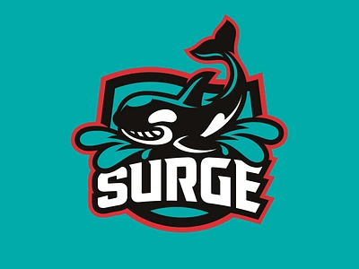 HPL Surge - Hockey Team animal badge branding design emblem graphic design hockey icehockey illustration killerwhale logo mascot sport sports vector