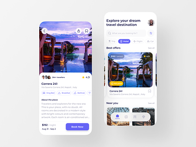Wanderlust: your adventure guide 🌍✈️ ai app booking concept design map mobile navigation travel ui ux