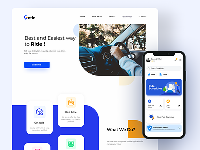 Carpool with GetIn: Your Ultimate Solution to Efficient 🚗🌟 branding carpool design illustration logo mobile app mobile ui ride share treinetic ui uiux ux