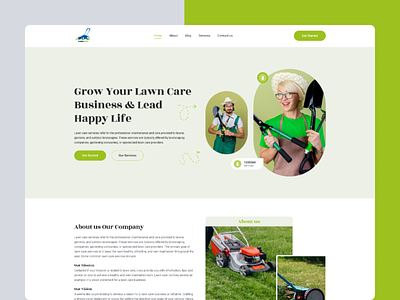 Landscaping & Gardening Figma Template business figma gardening landing page landscaping lawn modern outdoor ui unique ux