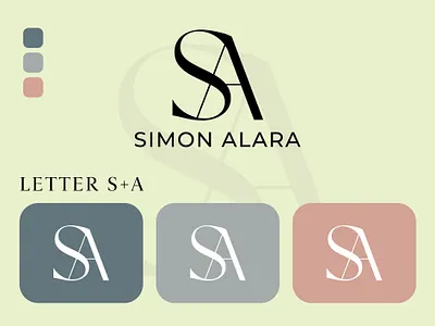 LETTER S+A LOGO branding design graphic design letter logo monogram