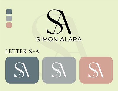 LETTER S+A LOGO branding design graphic design letter logo monogram