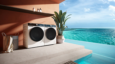 Washer & dryer (Ambience) 3d rendering design