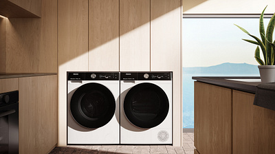 Washer & dryer (Kitchen) 3d rendering design