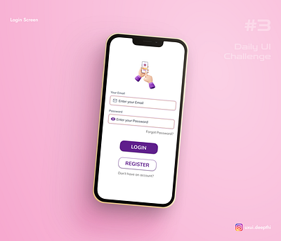 Login Screen | Daily UI Challenge #03/90 ui design ux design uxui designer