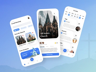 Church App UI Design⛪ app design app ui design christian app church church app church app design church connect app church design holistic mobile app design sermon spirituality uiux uiux design user interface design worship app