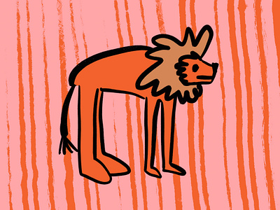 Orange Lion animal animals collection graphic design illustration lion orange rare tasha metamorfosis