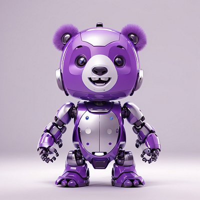 Berry 3d bear characters cute robot