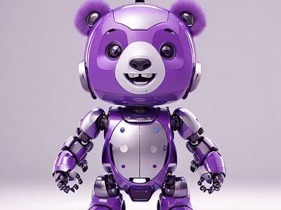 Berry 3d bear characters cute robot