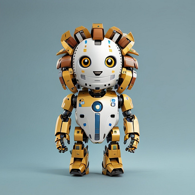 Leotron 3d characters illustration robot