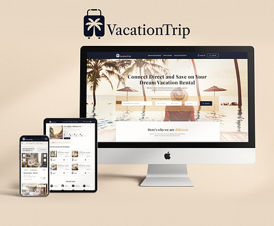 Vacation Trip - Website for renting an apartment for traveling design travel ui user interface uxui design website