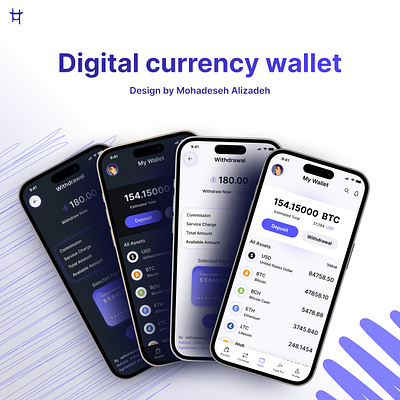 Digital currency wallet crypto crypto wallet cryptocurrency ui uidesign uiux uxdesign