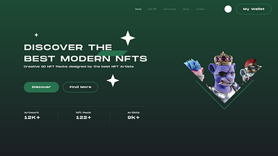 NFT Homepage adobexd figma home page landing page nft ui ux web design webpage