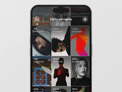 Tell Your Friends - Social design. ai discovery friends gallery network photo roll social