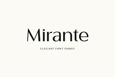 Mirante Elegant Font Family branding design font graphic design illustration logo typography ui ux vector