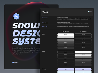 SnowUI design system dashboard ui kit design system ui design