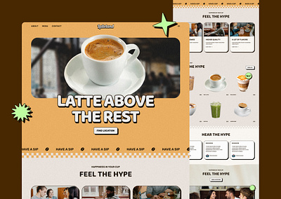 Coffee shop web design concept design ui ux web design