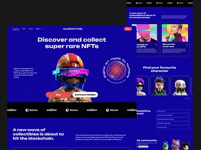 Nft web design concept design ui ux web design