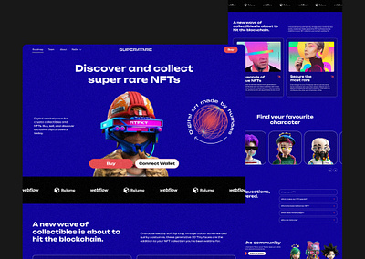 Nft web design concept design ui ux web design