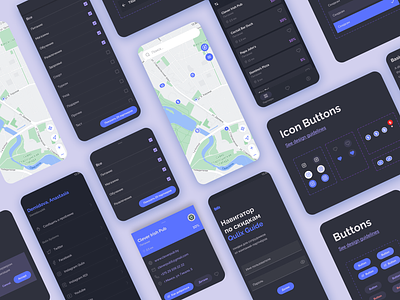 Discount navigator mobile app android app bottom sheet cards components dark design system figma interactive material design mobile prototypes tabs ui ux