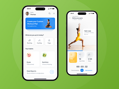 Sport UI Kit app appdevelopment designinspiration desktop freeui mobile sport techstartups train training ui webmarc workout yoga