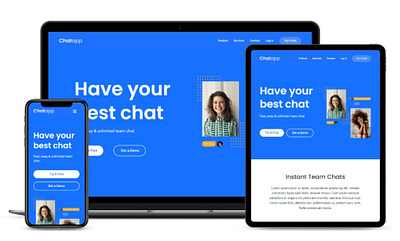 Build ChatApp website with Webflow responsive design ui user interface ux webflow