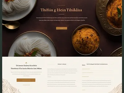 Indian Tiffin service Landing Page drinks food hero landing ui ux