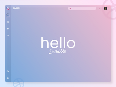 Hello Dribbble! app branding clean design clean layout design first post gradient hello dribbble hellodribbble minimalist modern reanmo simple simple interface ui ux web application webapp webdesign welcome design