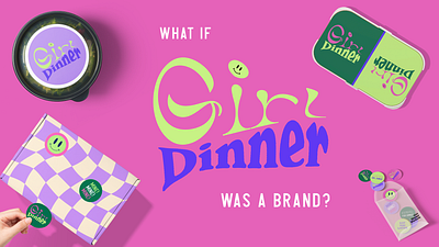Girl Dinner | Branding and merchandise branding design graphic design logo motion graphics typography