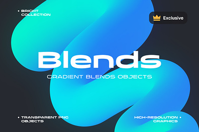 Bright Gradient Blend Objects 3d abstract background branding curved decorative gradient graphic design holographic holographic gradient illustration isolated object png shape swirl transparent png twisted