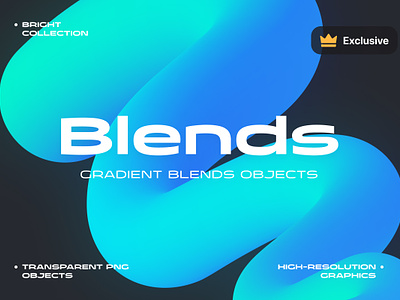 Bright Gradient Blend Objects 3d abstract background branding curved decorative gradient graphic design holographic holographic gradient illustration isolated object png shape swirl transparent png twisted