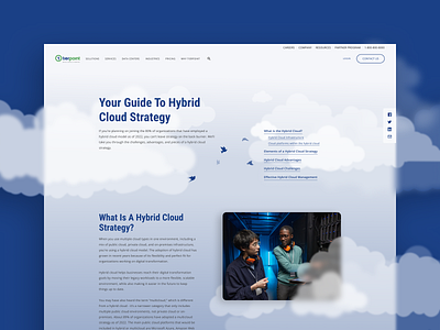 Landing page animation cloud landing page parallax ui website