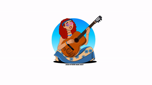 Hippie Girl 1970's 2d animation cartoon gif graphic design illustration