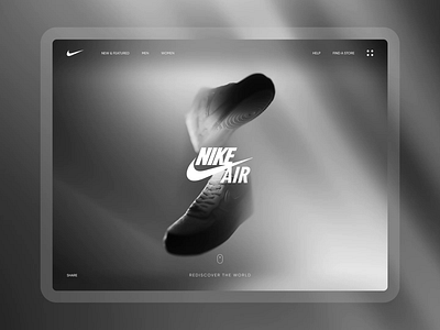 Nike Air Force design concept 3d animation cinema 4d concept design layout minimal motion graphics ui ux web