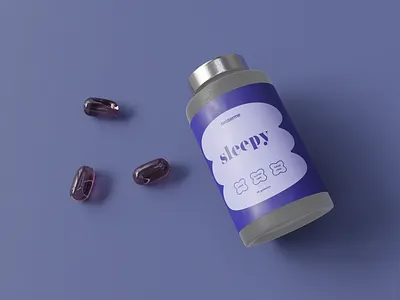 sleepy gummies 3d 3d mockups design graphic design packaging vector