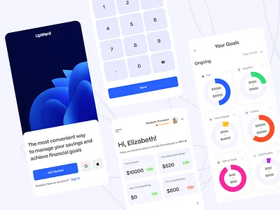 Finance tracker app app clean design finance goal goals gotoinc income minimal money tracker ui