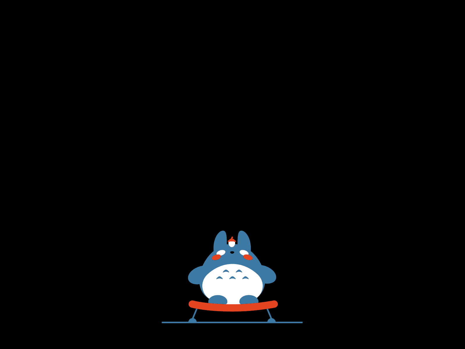 Totoro animation cartoon character characterdesign color flat graphic design illustration motion graphics totoro
