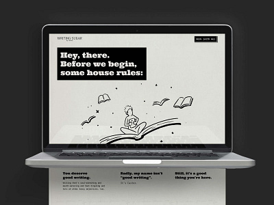 Writing Sugar Website animation illustration landingpage motion graphics ui webdesign