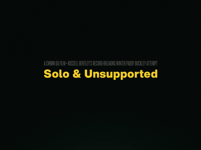 Solo & Unsupported branding film poster typography