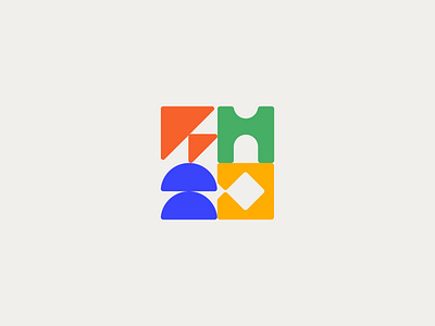 Logo icon abstract brand branding design geometric graphic design icon letters logo museum portland retro wip work in progress